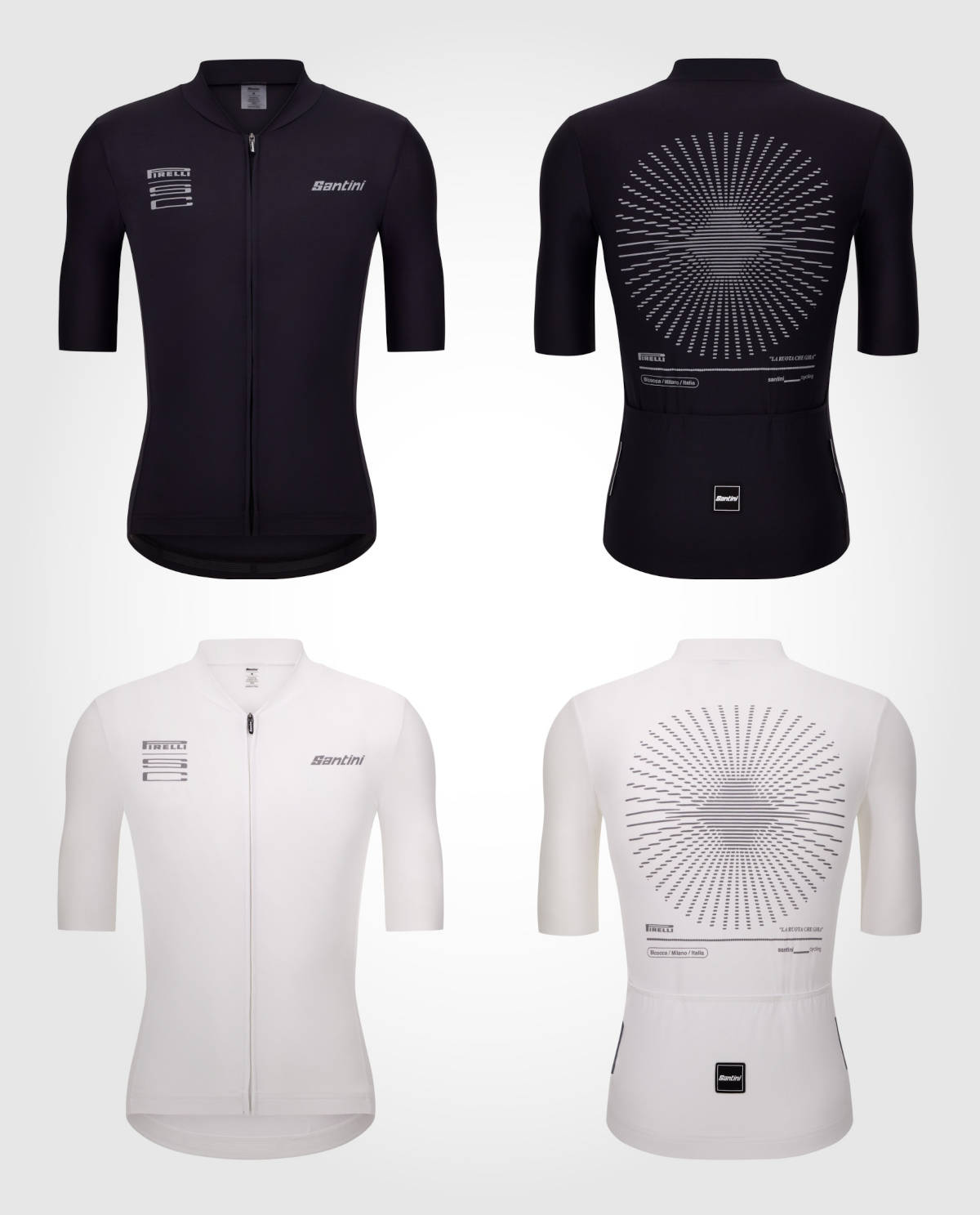 Maillot Ruota Santini x Pirelli Sport Club 2025. Imagen: Santini Cycling