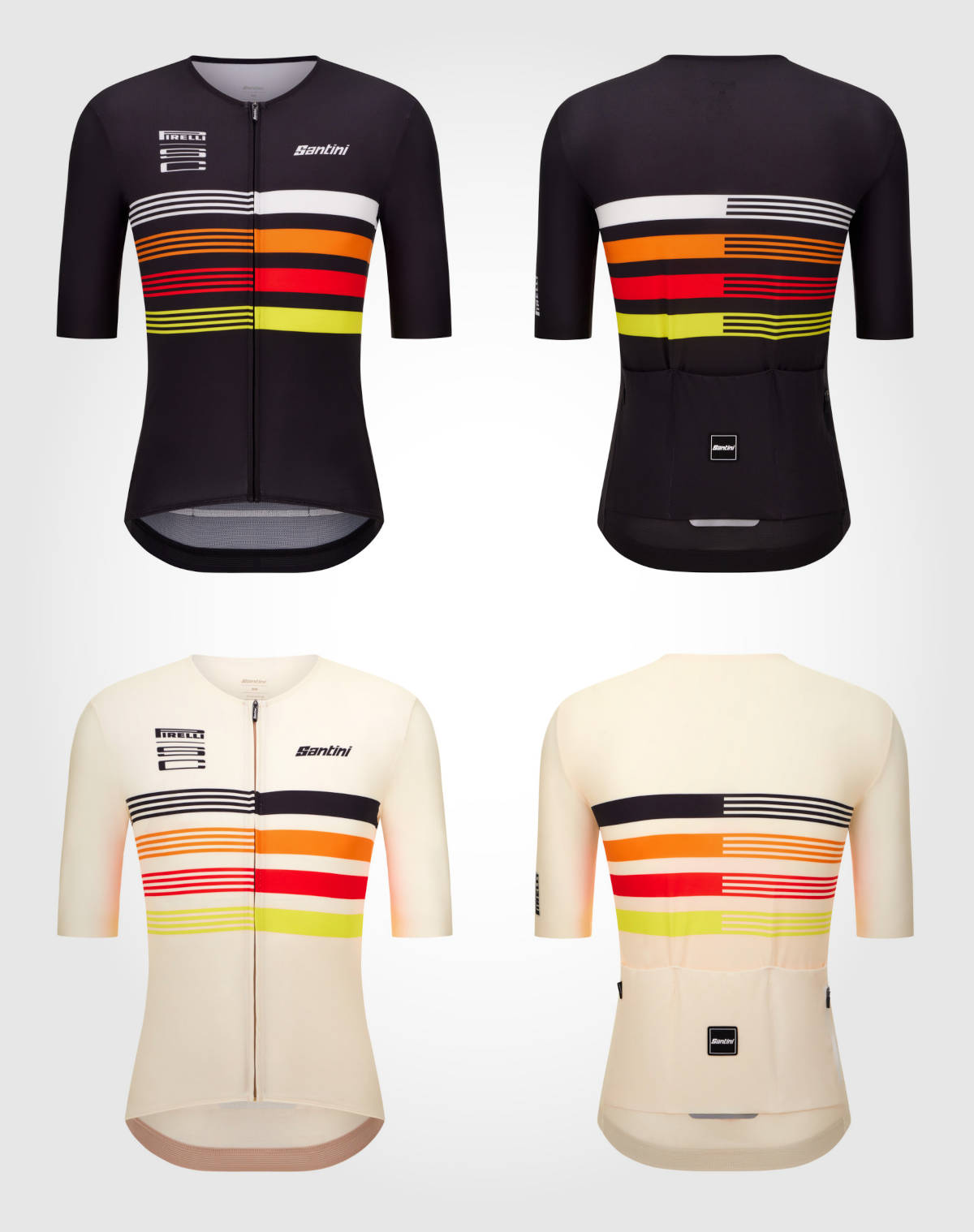 Maillot Tape Santini x Pirelli Sport Club 2025. Imagen: Santini Cycling