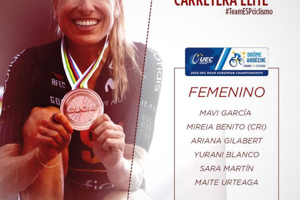 La Selección Española Élite convocada para el Europeo de Ciclismo en Ruta 2025 en Drôme-Ardèche