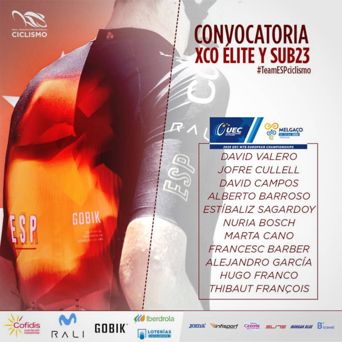 Convocatoria Élite y Sub23. Imagen: RFEC