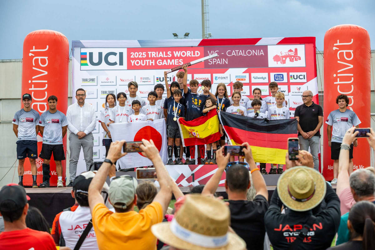 Selección española en los Juegos Mundiales de la Juventud de Bici Trial 2025. Imagen: RFEC