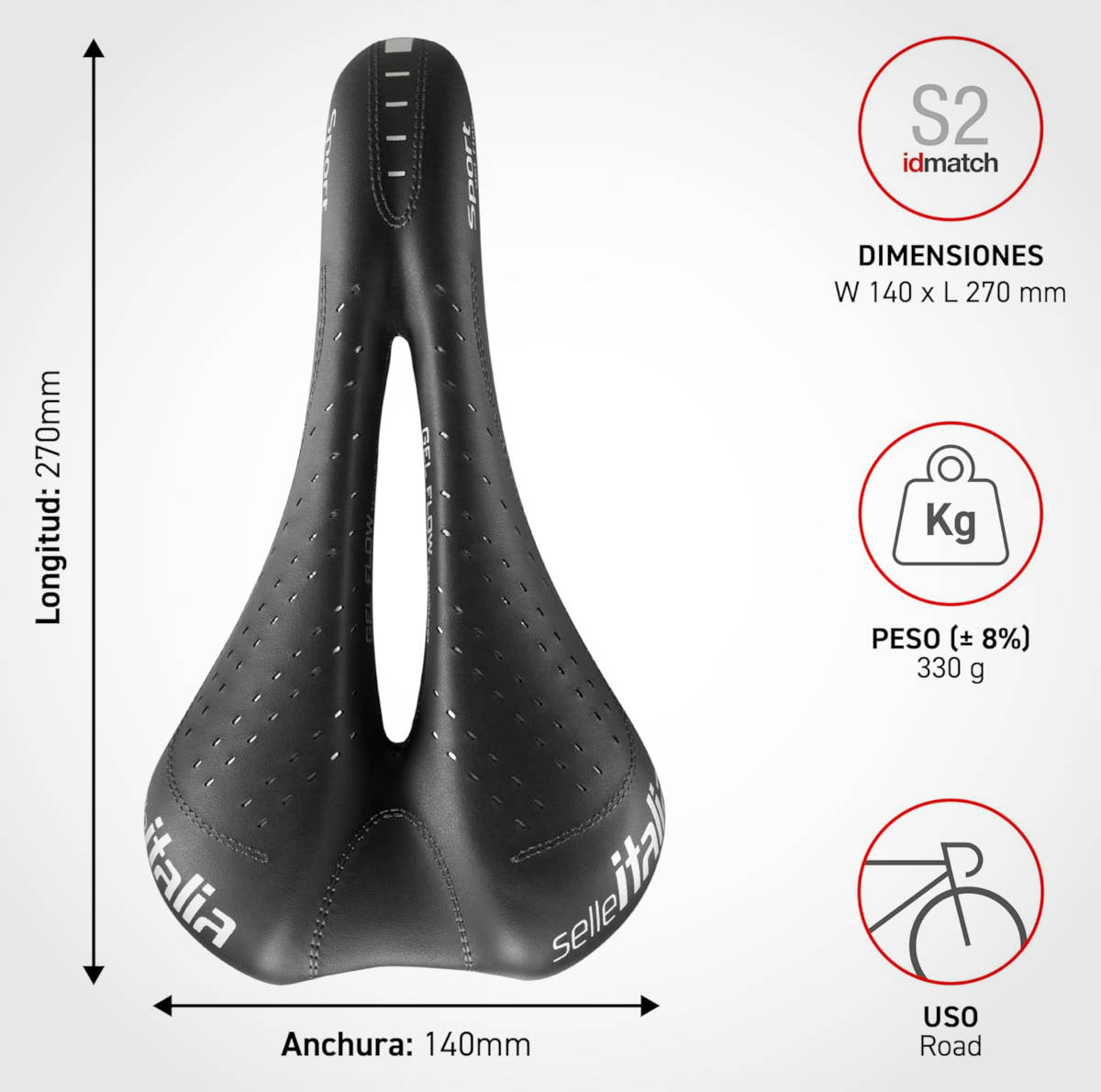 Selle Italia Sport Gel Flow. Imagen: Selle Italia