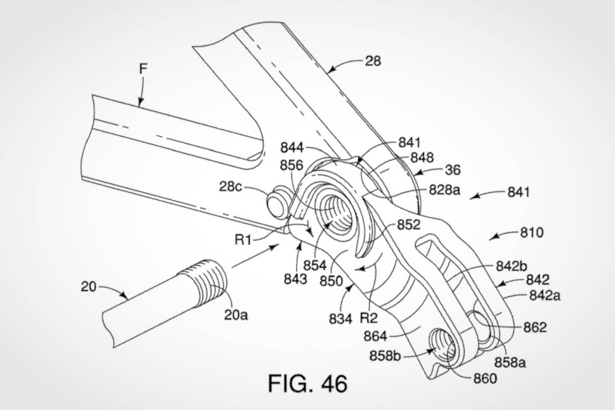 Puntera con doble anclaje. Imagen: Oficina de Patentes y Marcas de Estados Unidos