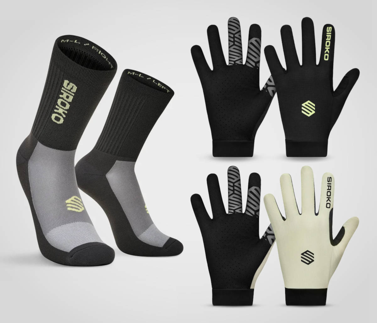 Calcetines MTB Shred y guantes MTB Moab. Imagen: Siroko