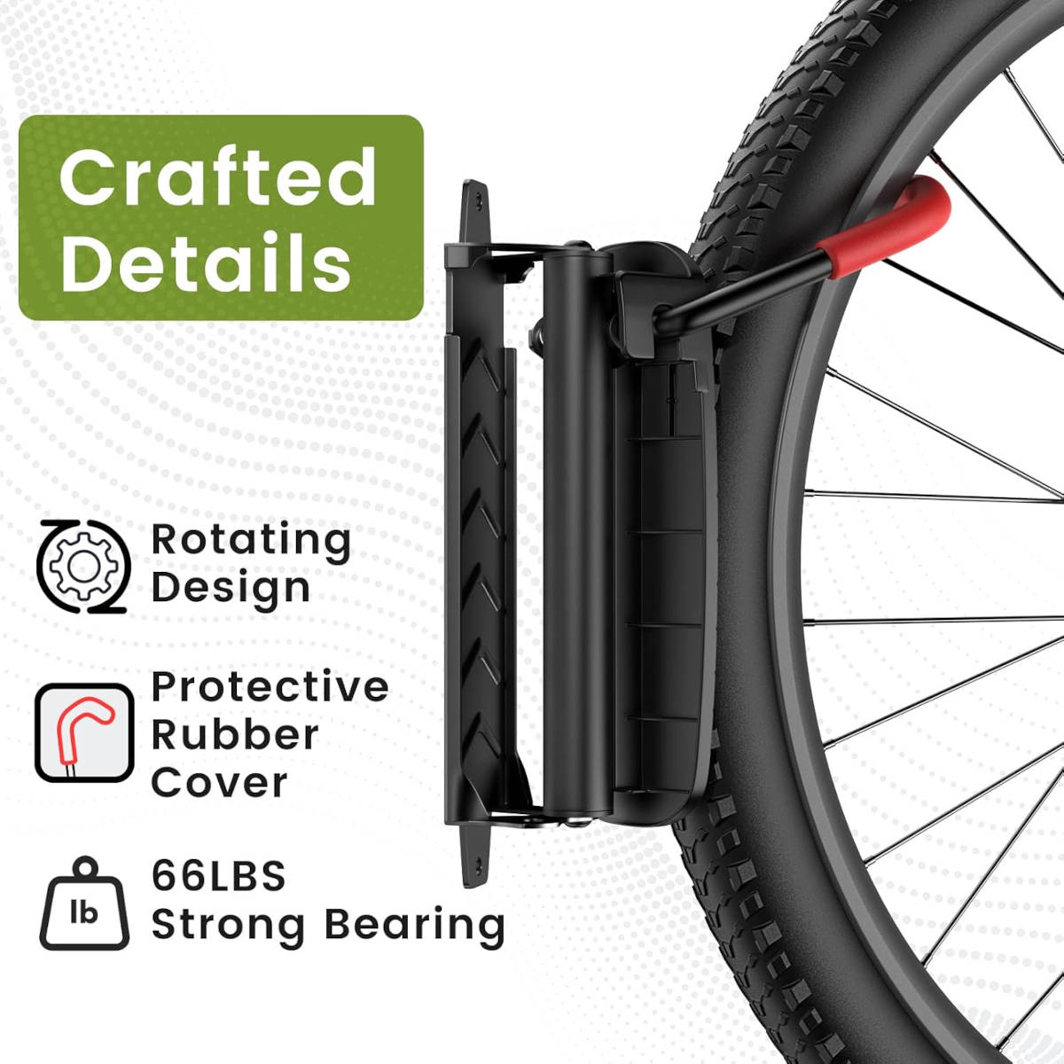 Soporte de pared para bicicletas. Imagen: Housolution