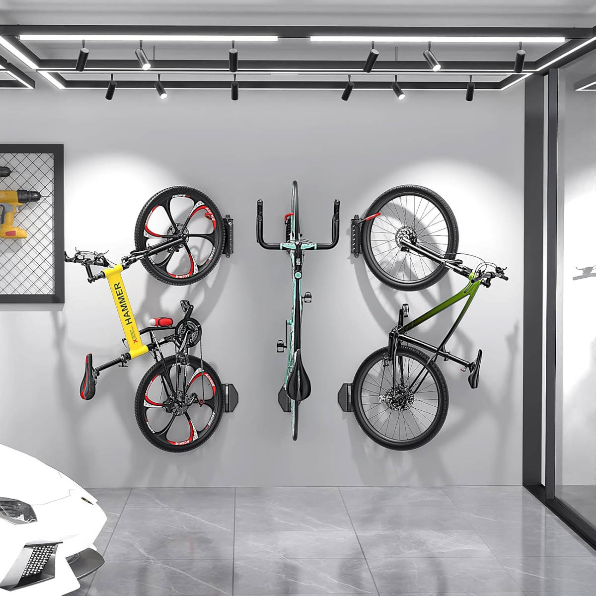 Soporte de pared para bicicletas. Imagen: Housolution