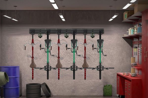 Soporte de pared Mimoke: una solución muy práctica para almacenar hasta 6 bicicletas y accesorios