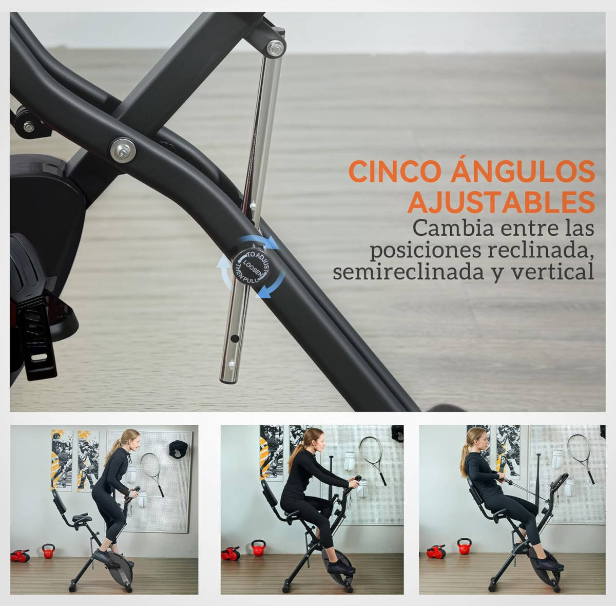 Bicicleta estática plegable. Imagen: Sportnow