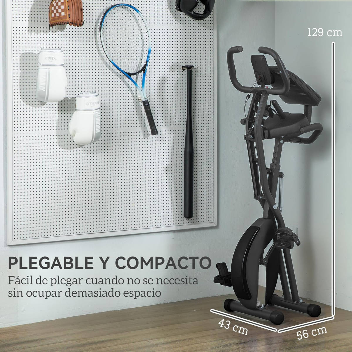 Bicicleta estática plegable. Imagen: Sportnow