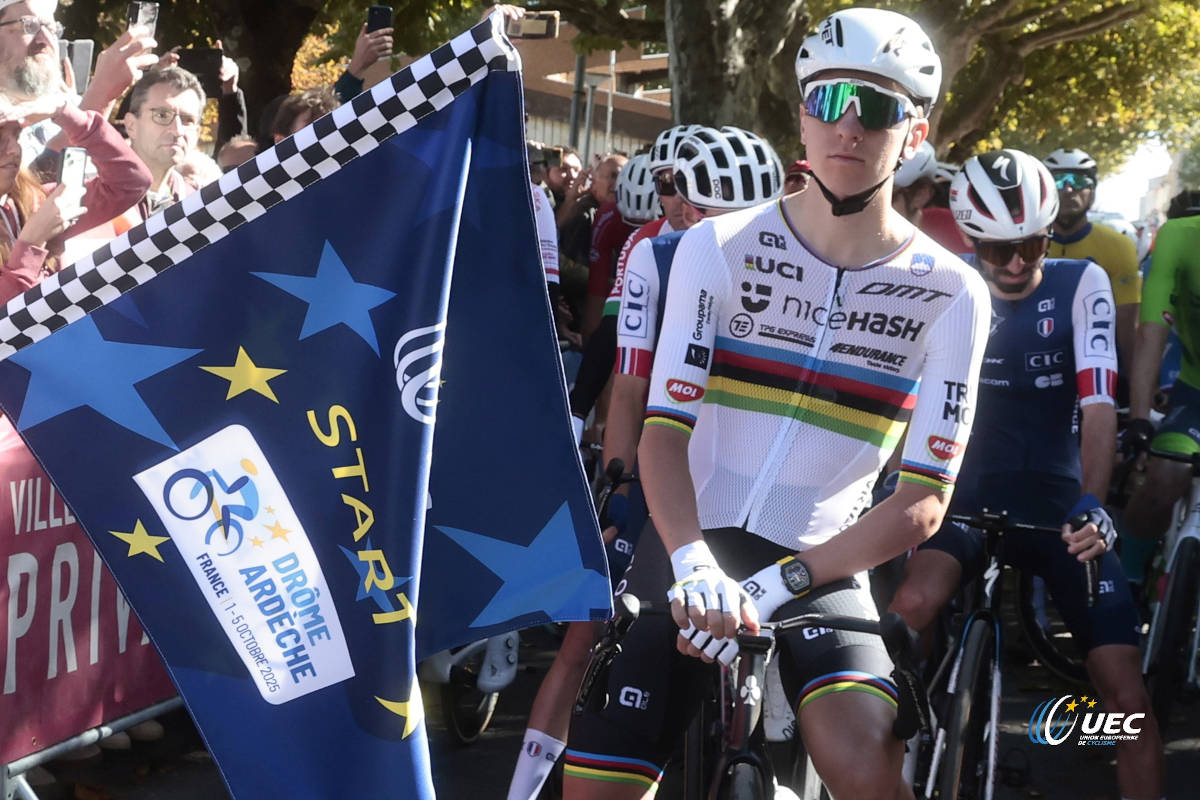 Tadej Pogacar. Imagen: UEC Cycling