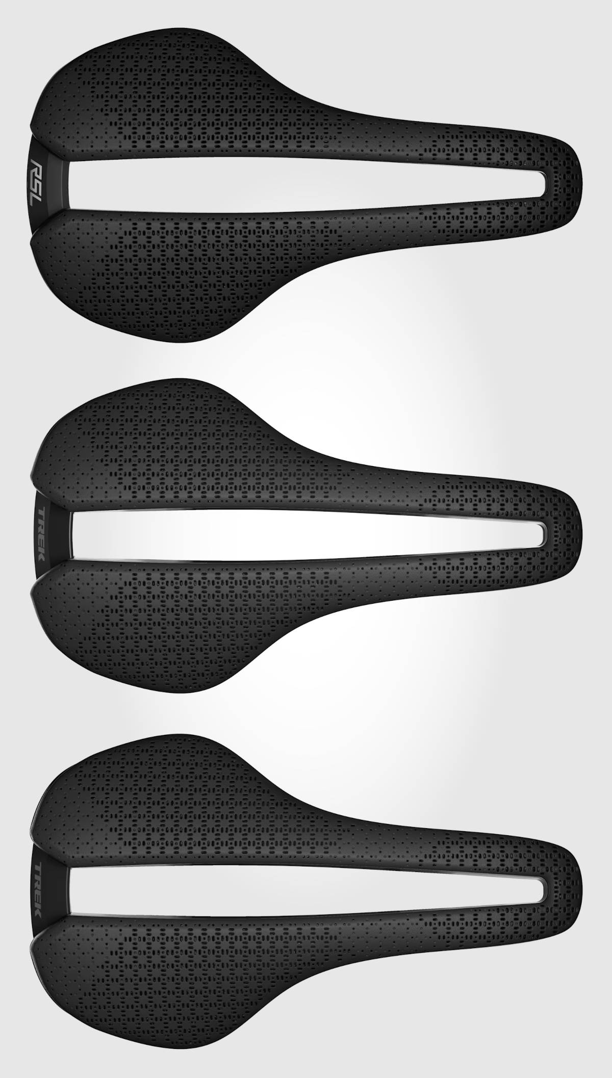 De arriba hacia abajo: Aeolus RSL AirLoom, Aeolus Pro AirLoom y Aeolus Elite AirLoom. Imagen: Trek Bikes
