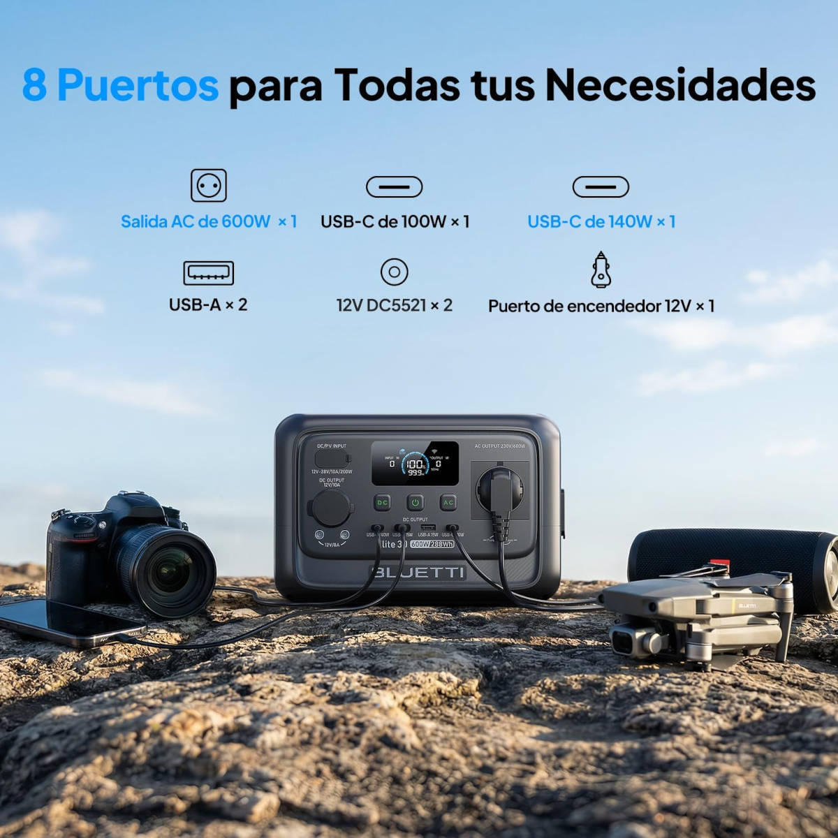 Batería portátil Elite 30 V2. Imagen: Bluetti