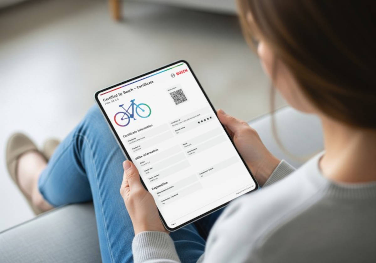 Certificado digital para bicicletas eléctricas. Imagen: Bosch eBike Systems