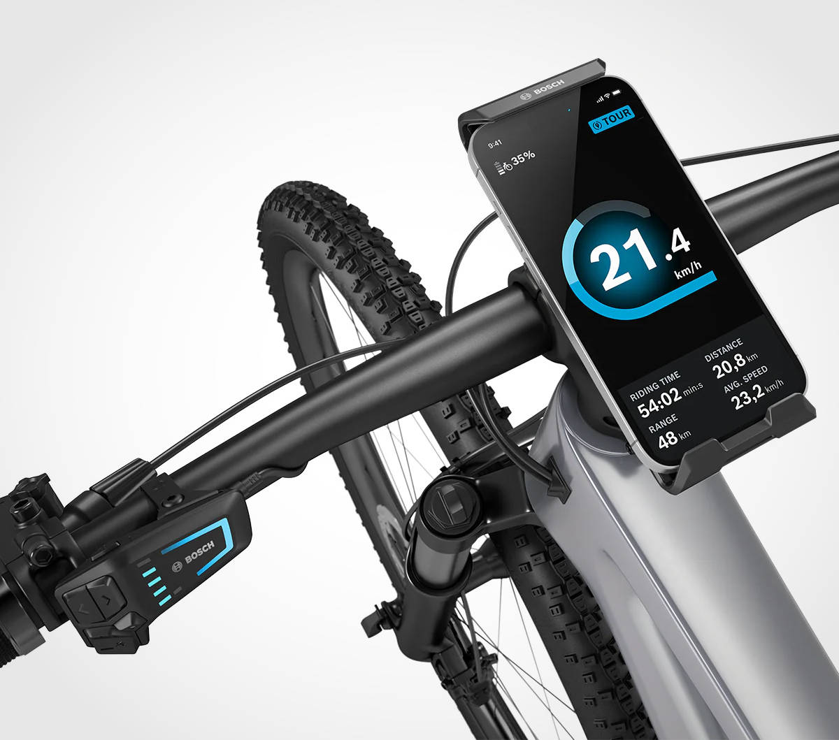 SmartphoneGrip Vertical. Imagen: Bosch eBike Systems