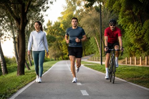 Caminar, correr o montar en bicicleta: qué aporta cada actividad a la salud y cuál encaja mejor con los ciclistas