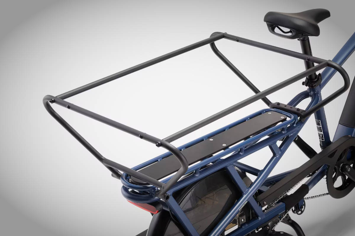 Cargobike Longtail E-Three 500. Imagen: Decathlon