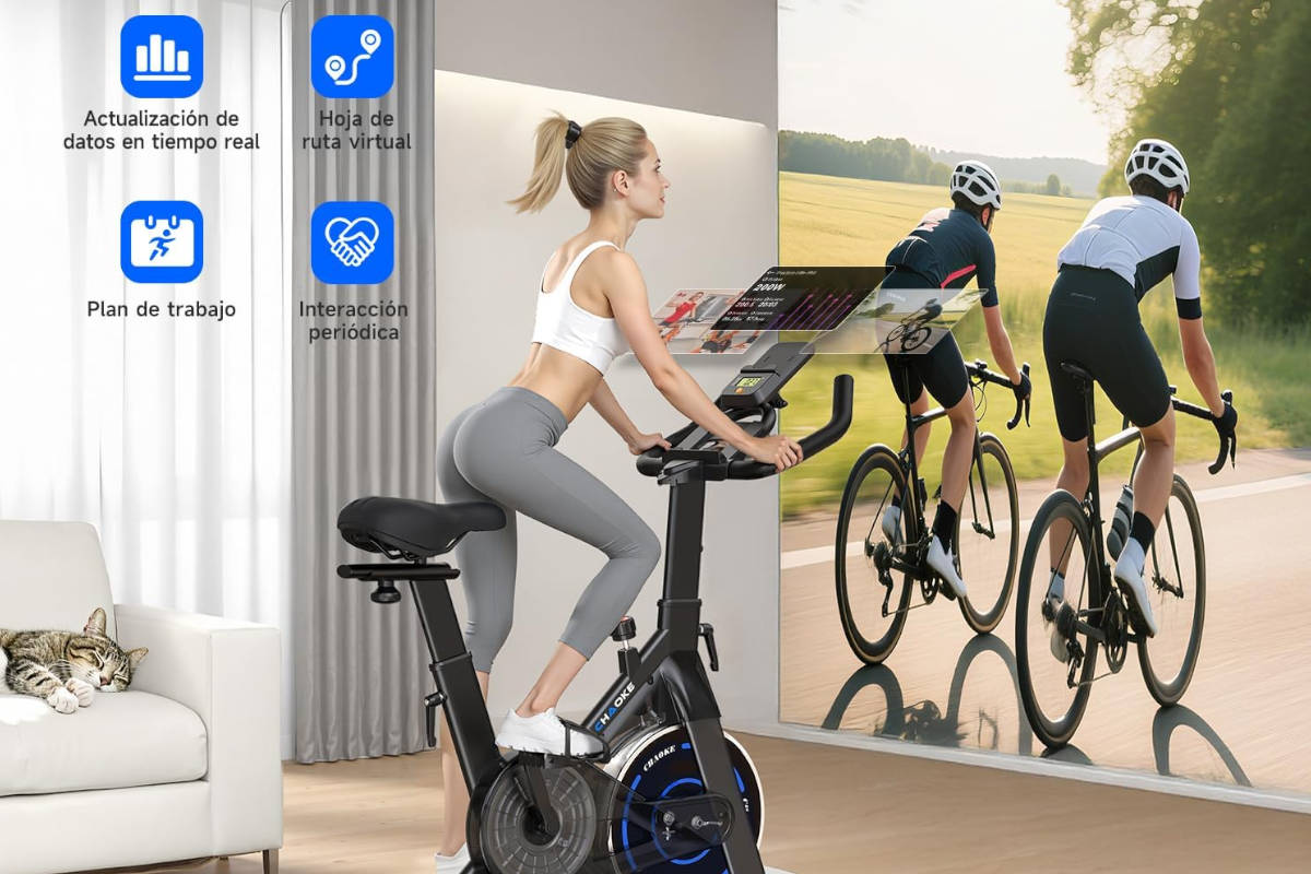 Bicicleta estática magnética CHAOKE. Imagen: CHAOKE