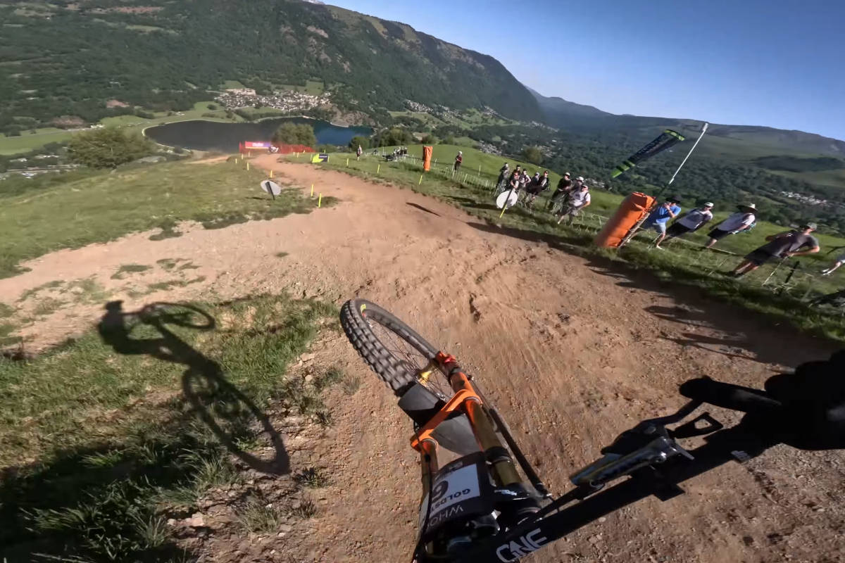 Jackson Goldstone en la pista de Loudenvielle. Imagen: GoPro Bike