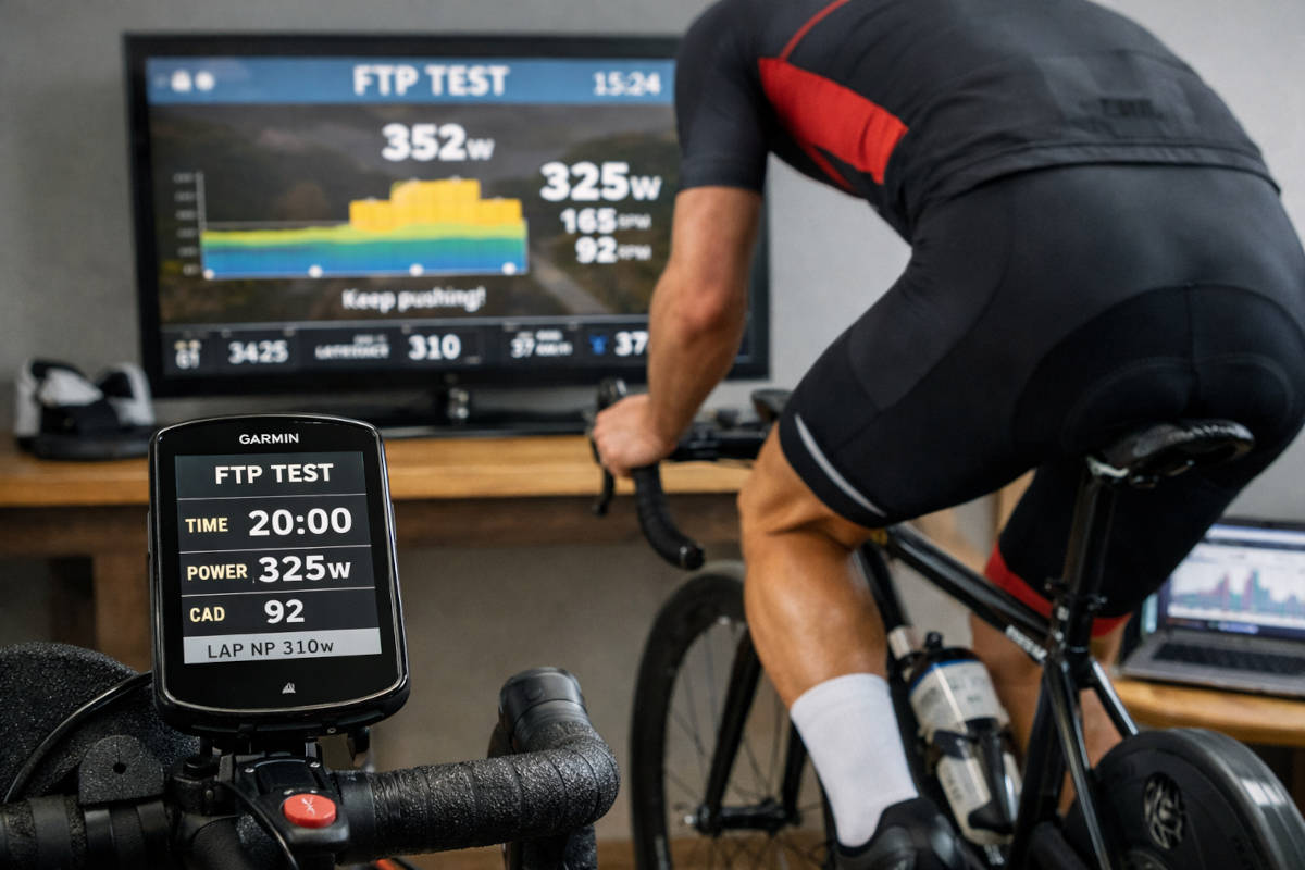 Prueba de FTP en rodillo inteligente. Imagen: TodoMountainBike