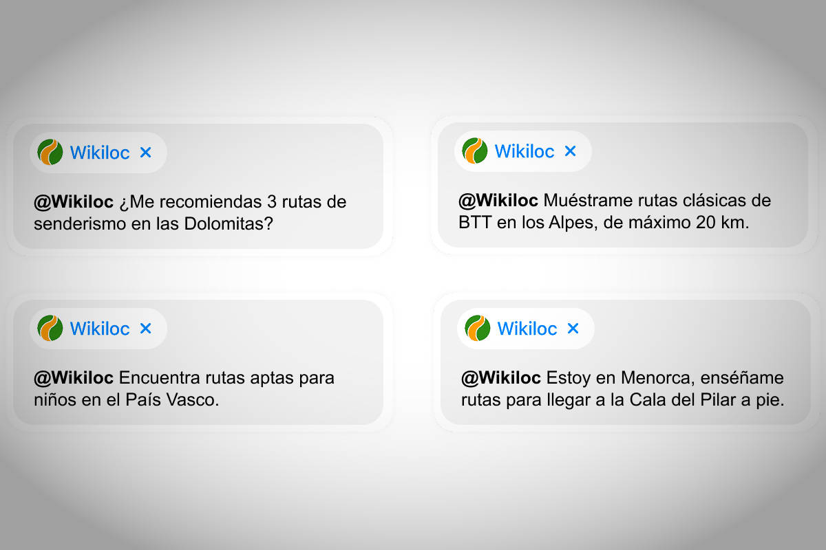 Wikiloc en ChatGPT. Imagen: Wikiloc