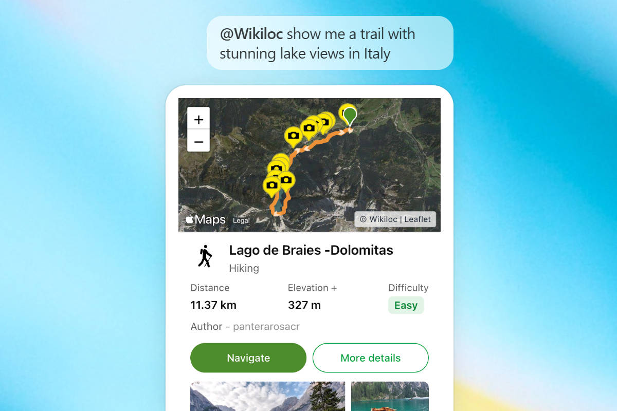 Wikiloc en ChatGPT. Imagen: Wikiloc