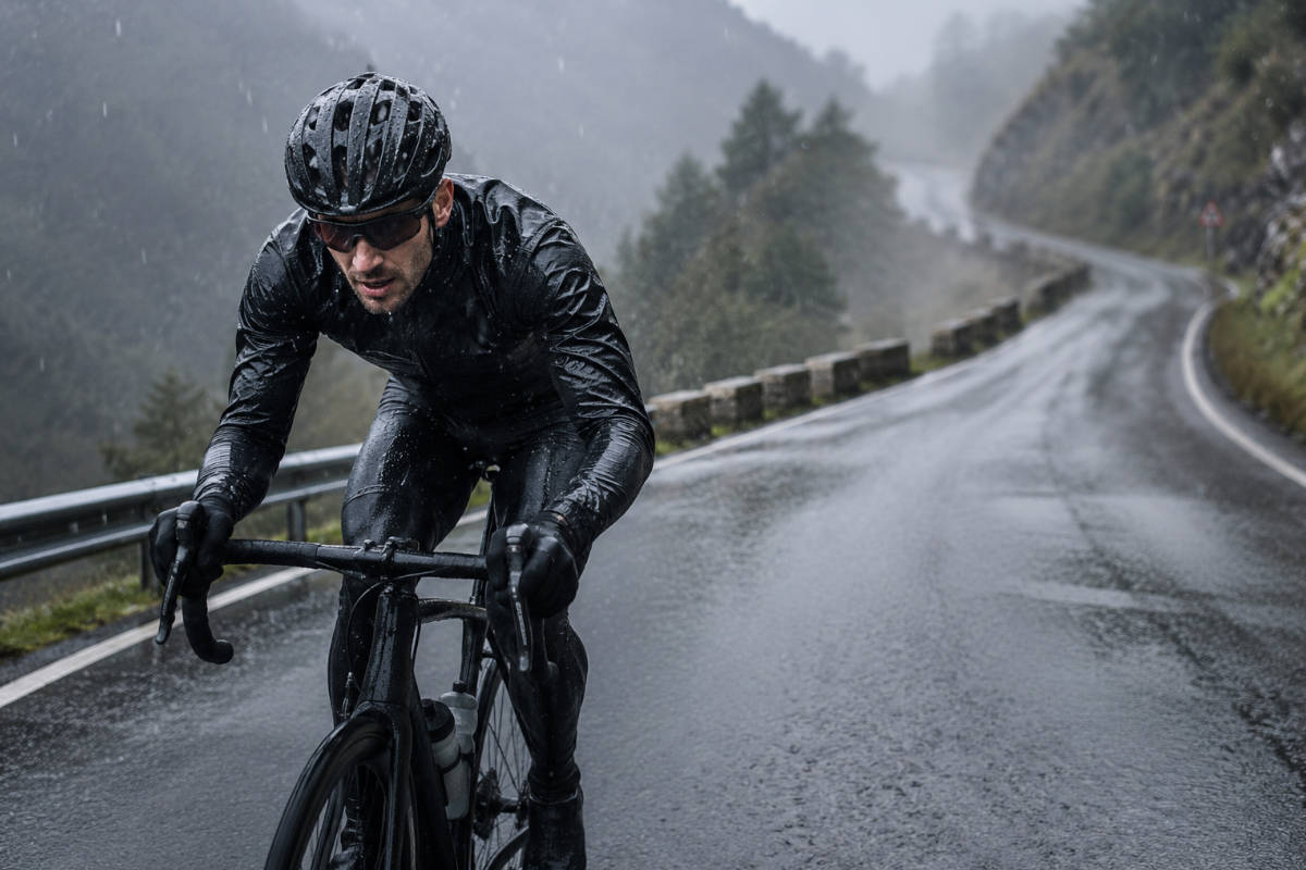 Ciclista bajo la lluvia. Imagen: TodoMountainBike