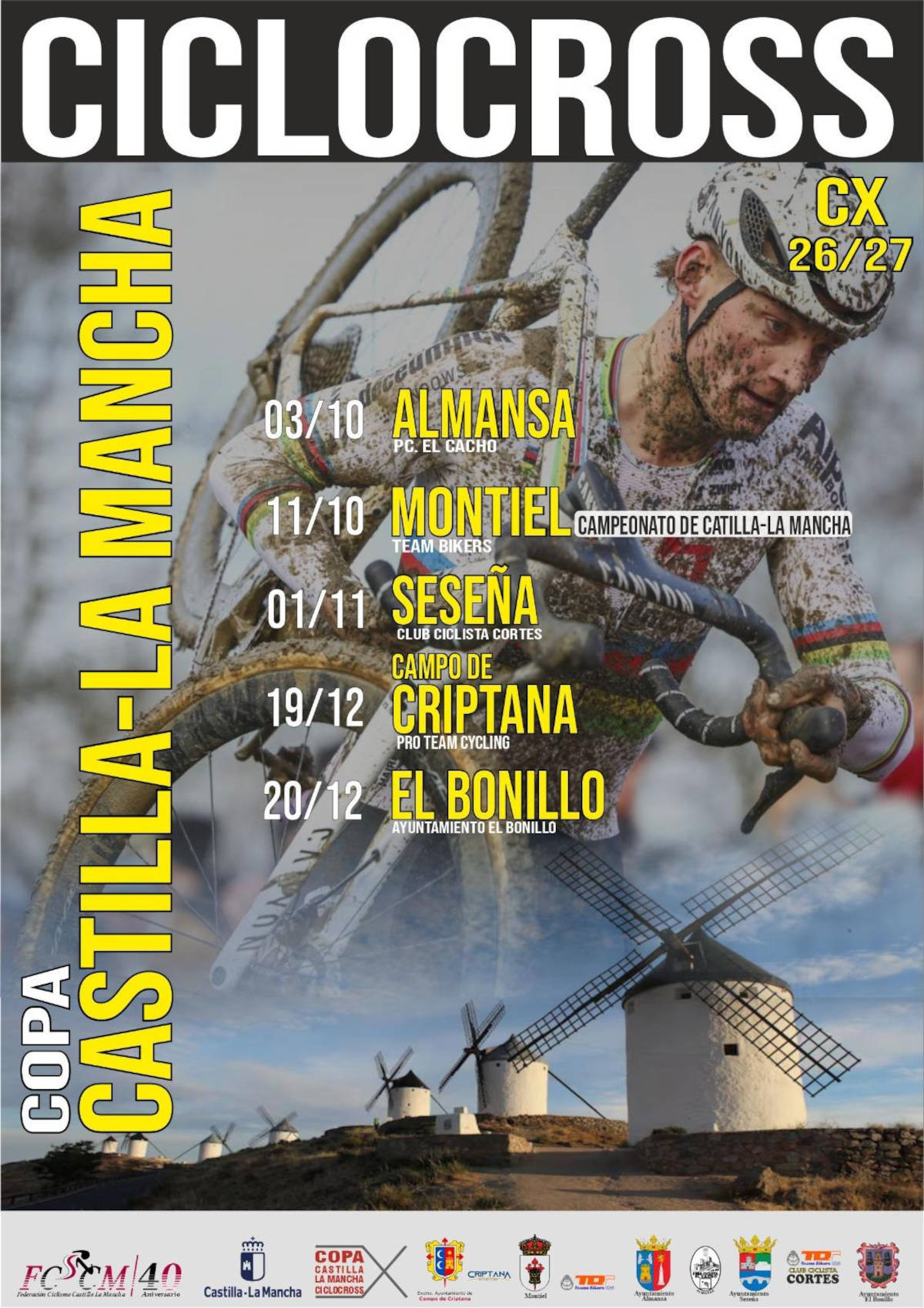 Cartel oficial del campeonato. Imagen: Federación de Ciclismo de Castilla-La Mancha