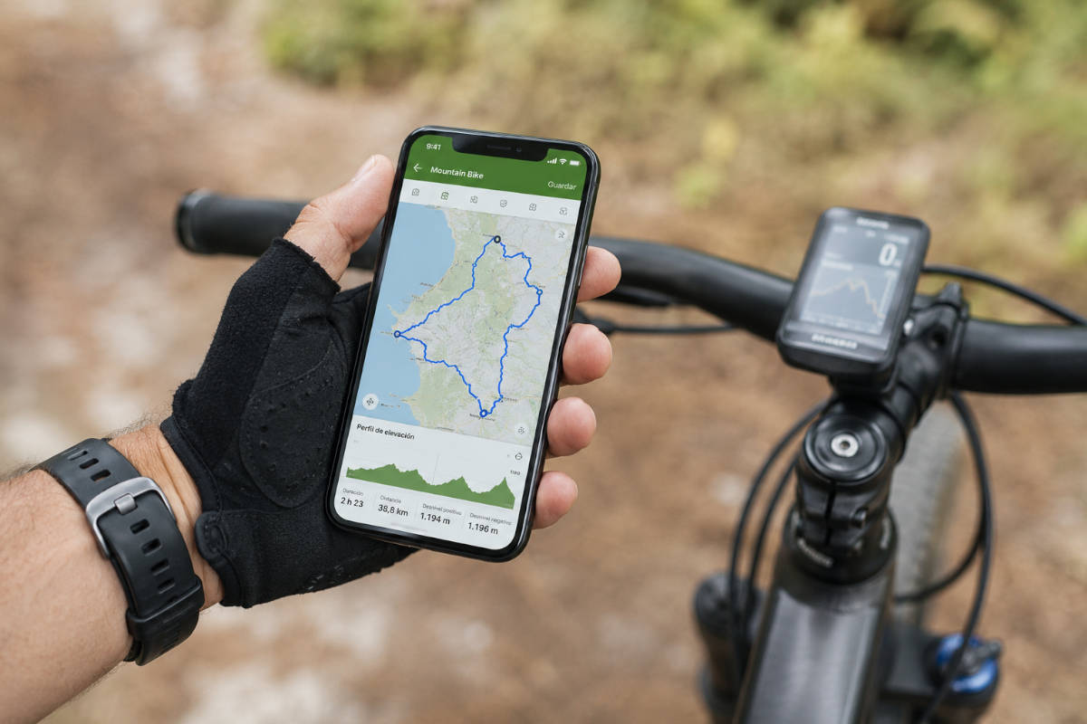 Ruta ciclista perfecta en el móvil. Imagen: TodoMountainBike