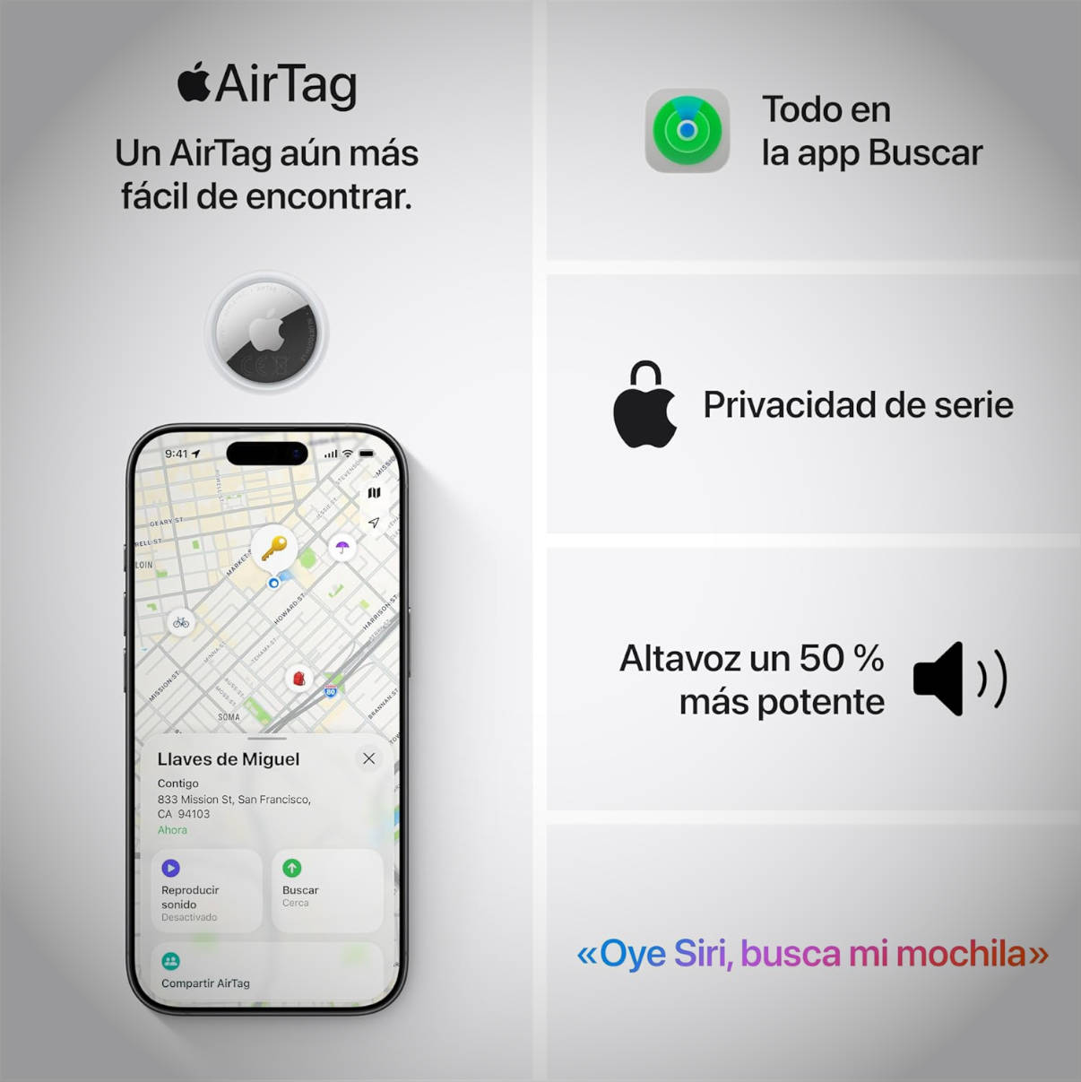 Apple AirTag. Imagen: Apple