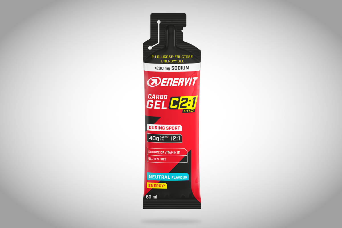 Enervit C2:1PRO Carbo Gel Neutral flavour con Sodio. Imagen: Enervit