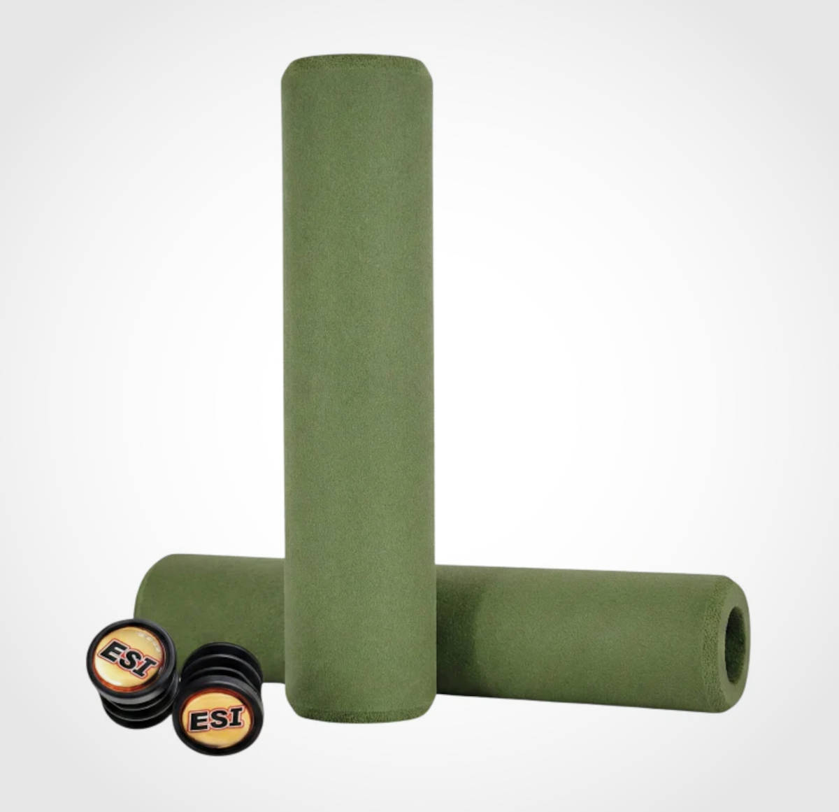 Puños ESI Chunky en color Forest Green. Imagen: ESI Grips