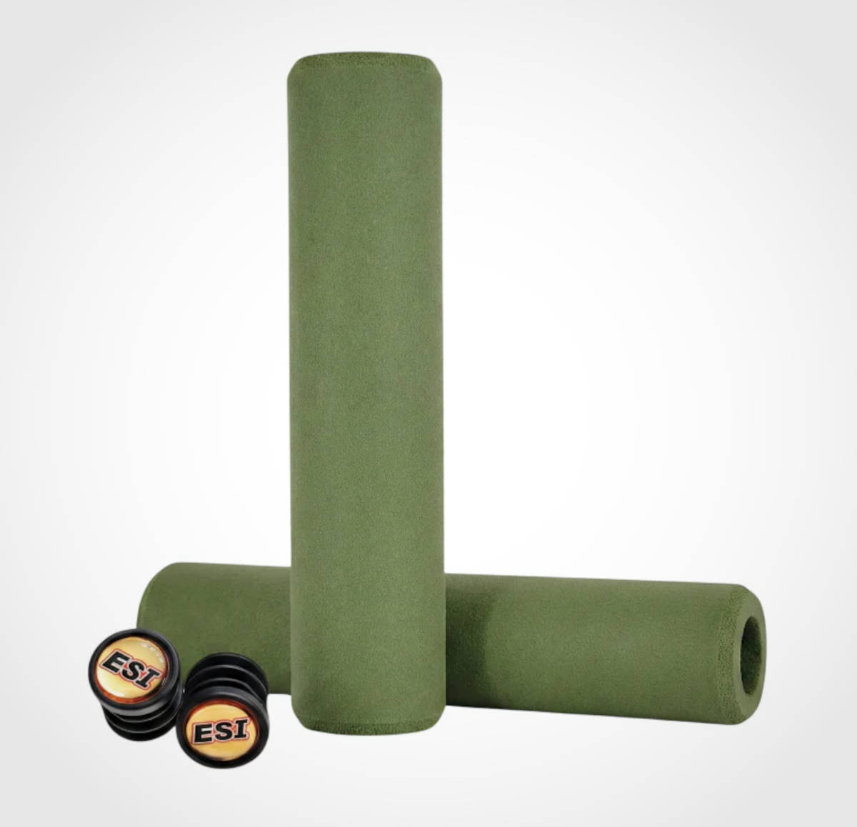 Puños ESI Extra Chunky en color Forest Green. Imagen: ESI Grips