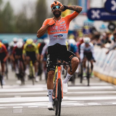 Filippo Ganna golpea en Waregem y deja sin premio a Van Aert en A Través de Flandes