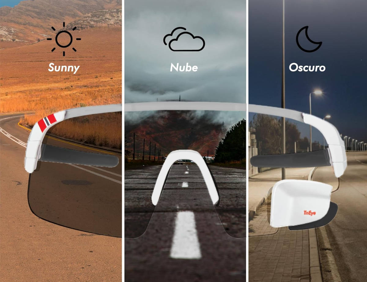 Gafas de ciclismo con espejo retrovisor. Imagen: TriEye