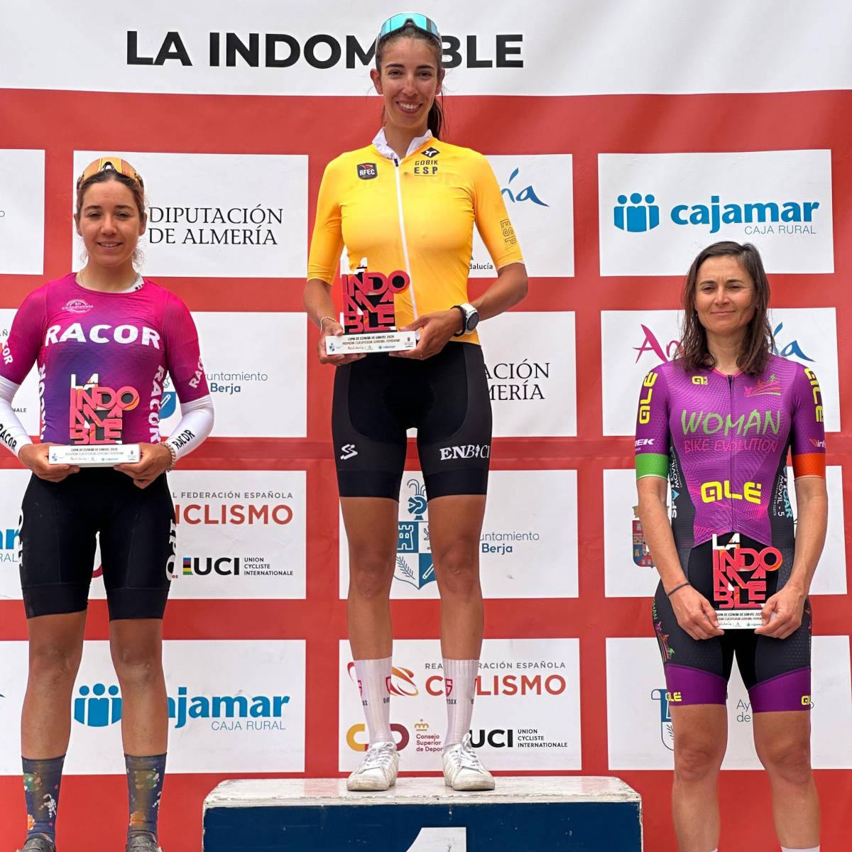 Podio élite femenino. Imagen: RFEC