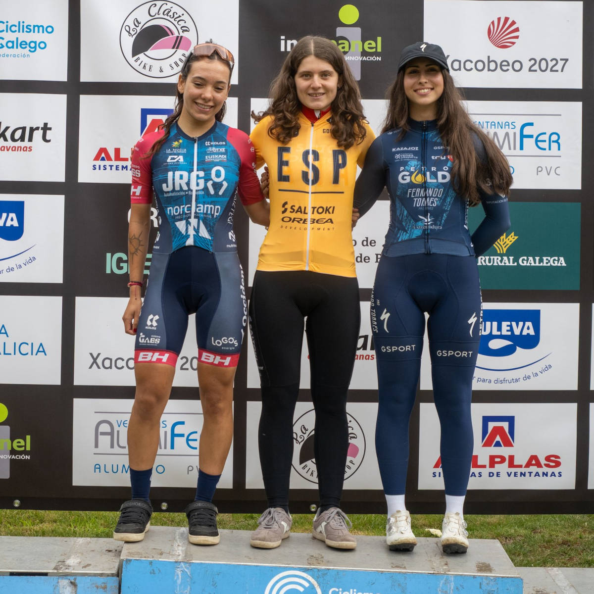 Podio élite-sub23 femenino. Imagen: RFEC