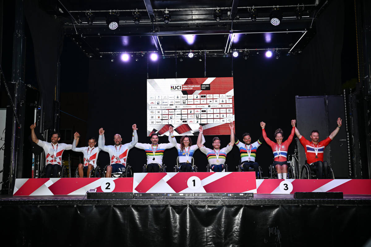 Ganadores de la Copa del Mundo de ciclismo paralímpico en carretera 2026. Imagen: UCI