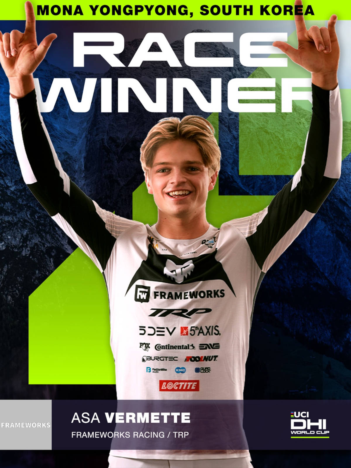 Asa Vermette. Imagen: WHOOP UCI Mountain Bike World Series