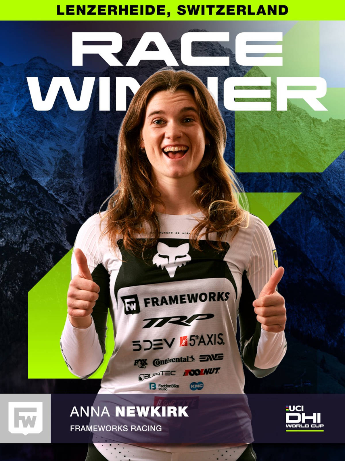 Anna Newkirk. Imagen: WHOOP UCI Mountain Bike World Series
