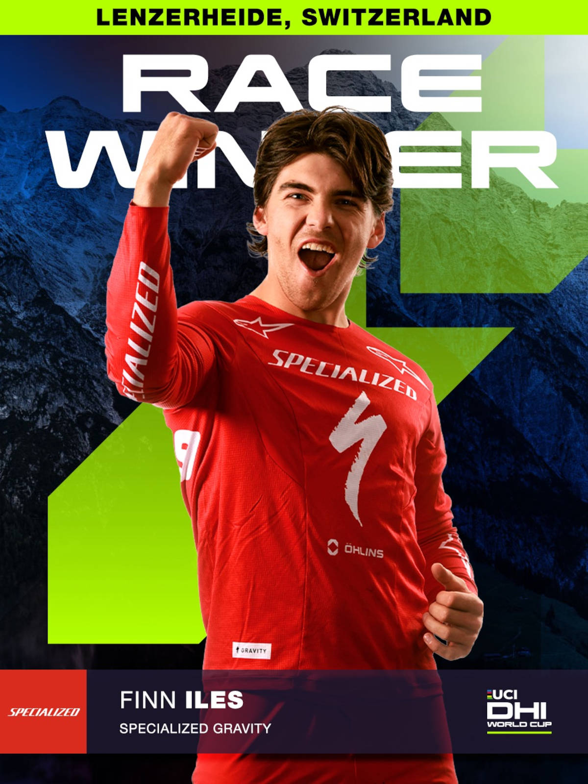 Finn Iles. Imagen: WHOOP UCI Mountain Bike World Series