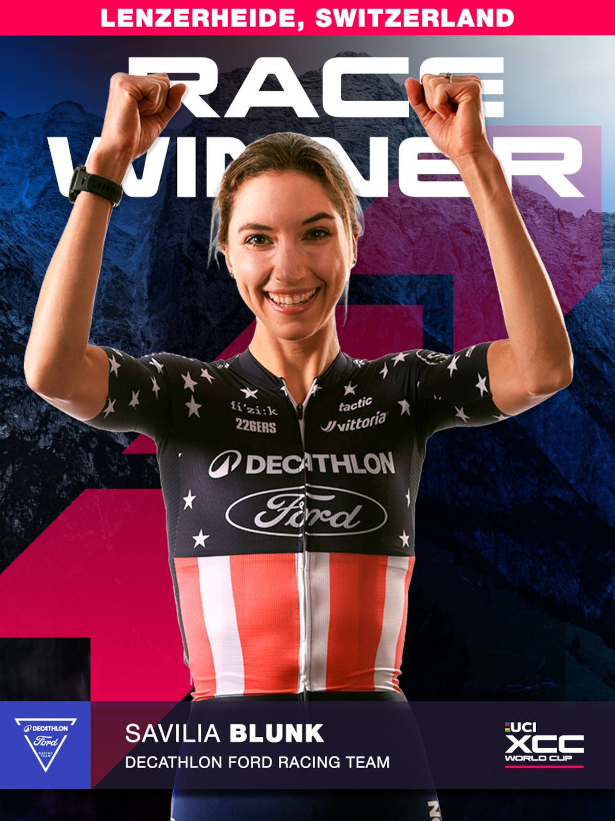 Savilia Blunk. Imagen: WHOOP UCI Mountain Bike World Series