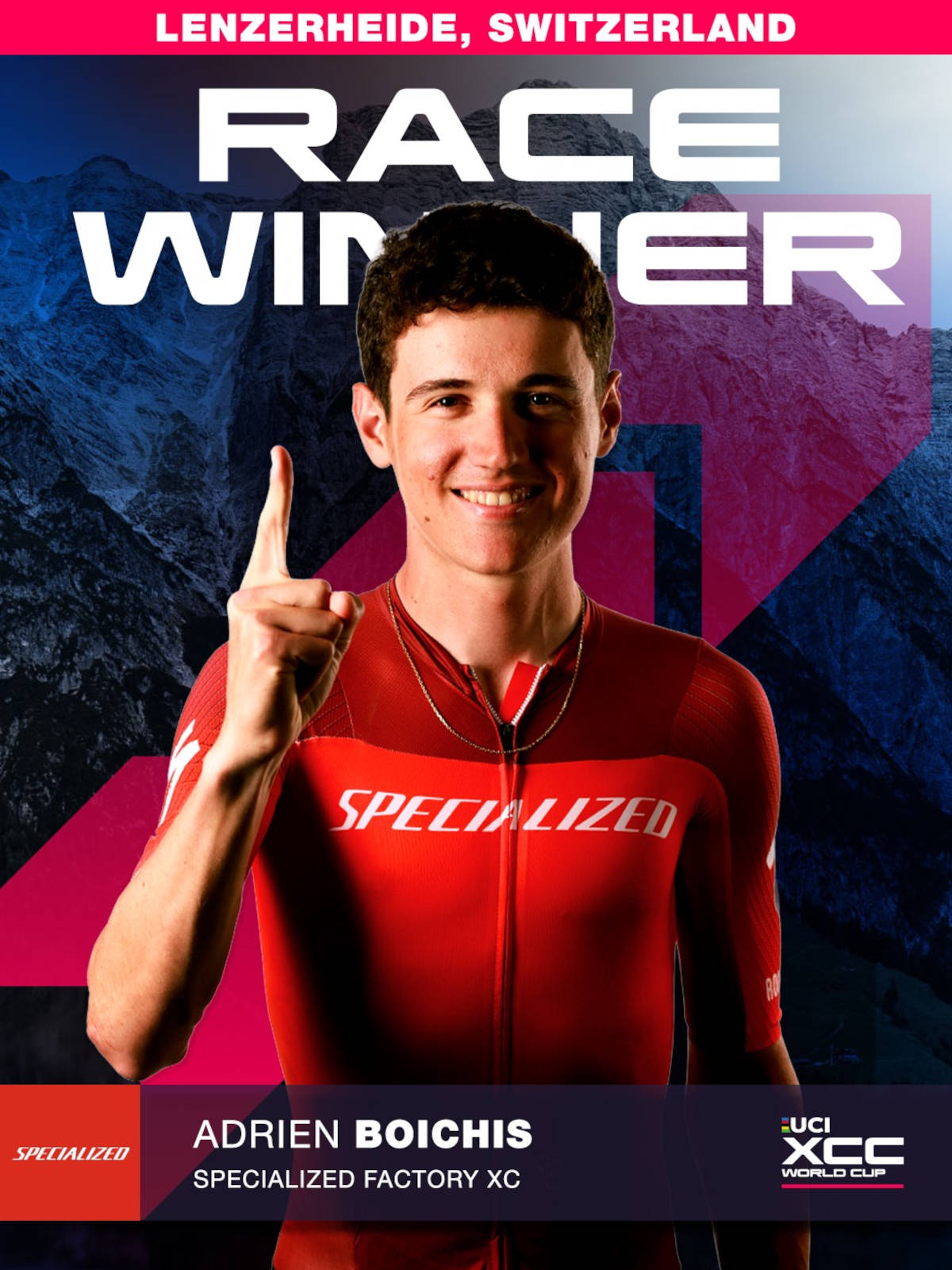 Adrien Boichis. Imagen: WHOOP UCI Mountain Bike World Series