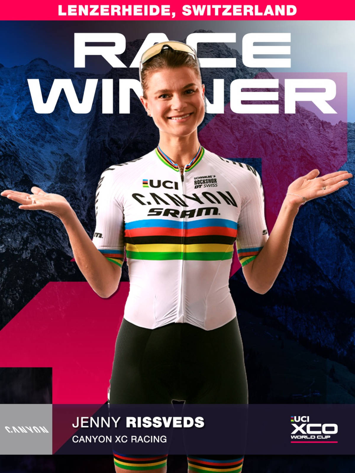 Jenny Rissveds. Imagen: WHOOP UCI Mountain Bike World Series