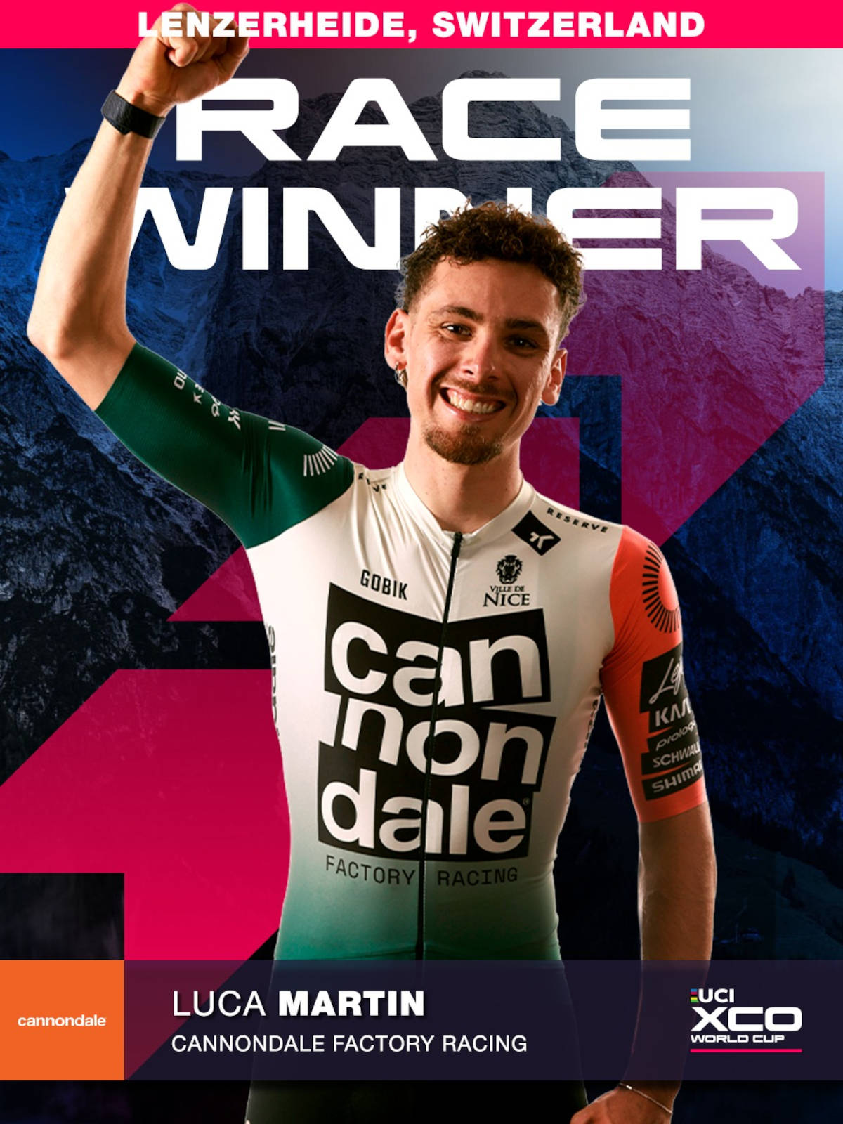 Luca Martin. Imagen: WHOOP UCI Mountain Bike World Series