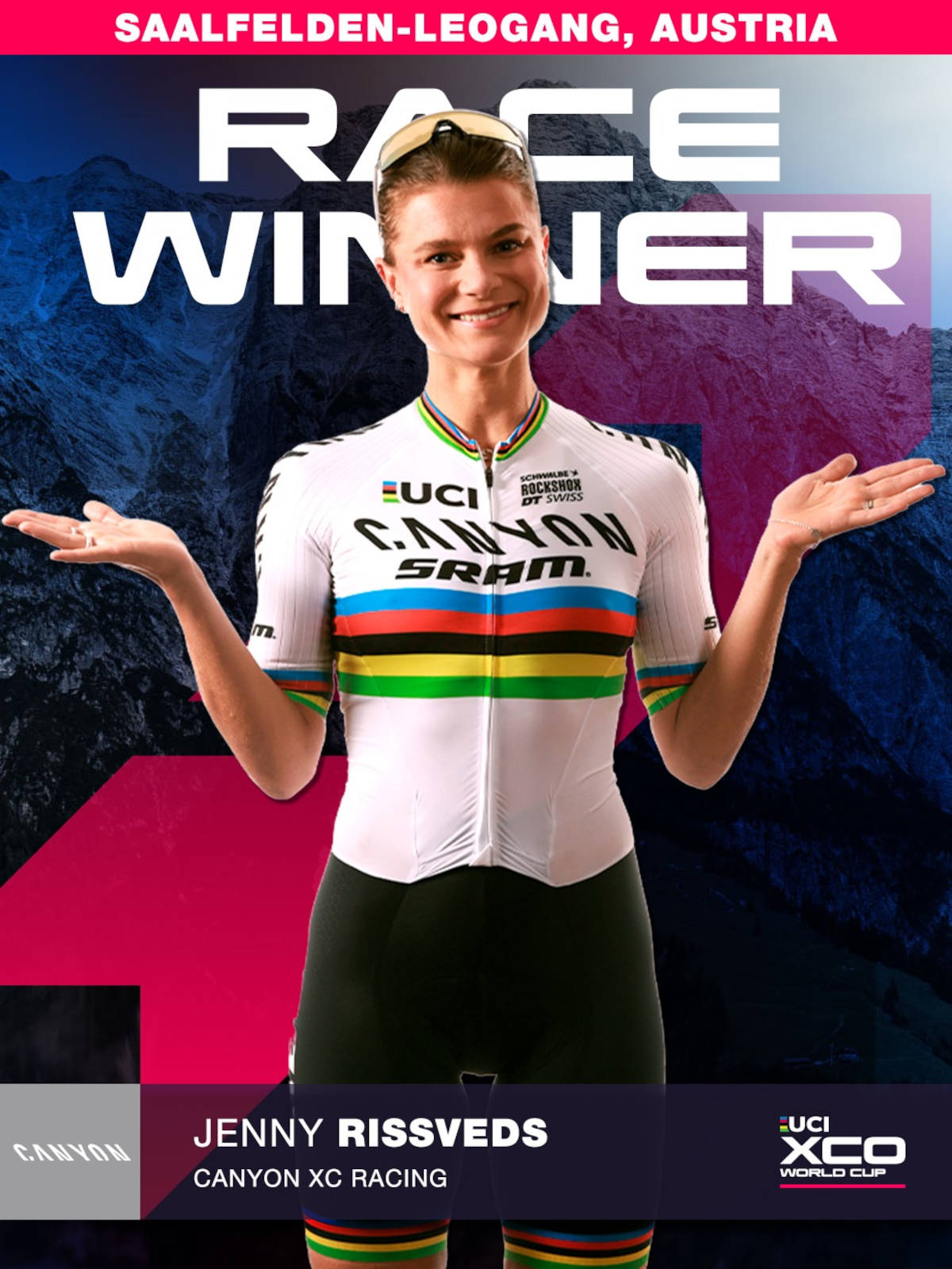 Jenny Rissveds. Imagen: WHOOP UCI Mountain Bike World Series