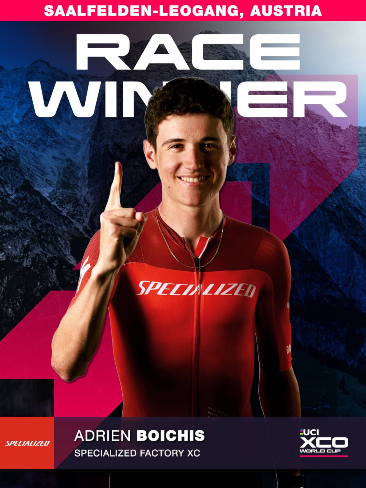 Adrien Boichis. Imagen: WHOOP UCI Mountain Bike World Series