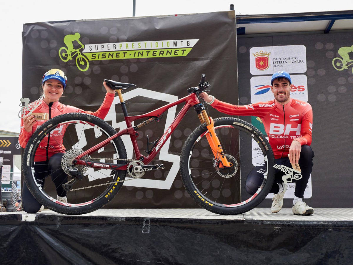 Jofre Cullell y Chiara Teocchi. Imagen: Superprestigio MTB