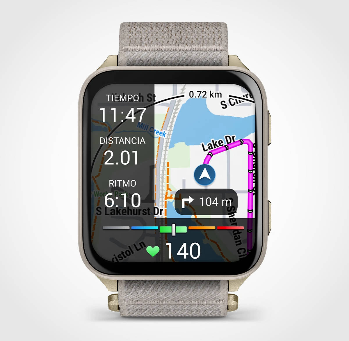 Garmin Venu X1 en versión titanio dorado. Imagen: Garmin