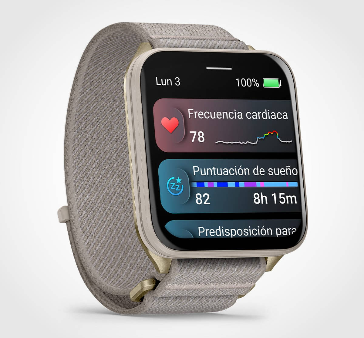 Garmin Venu X1 en versión titanio dorado. Imagen: Garmin