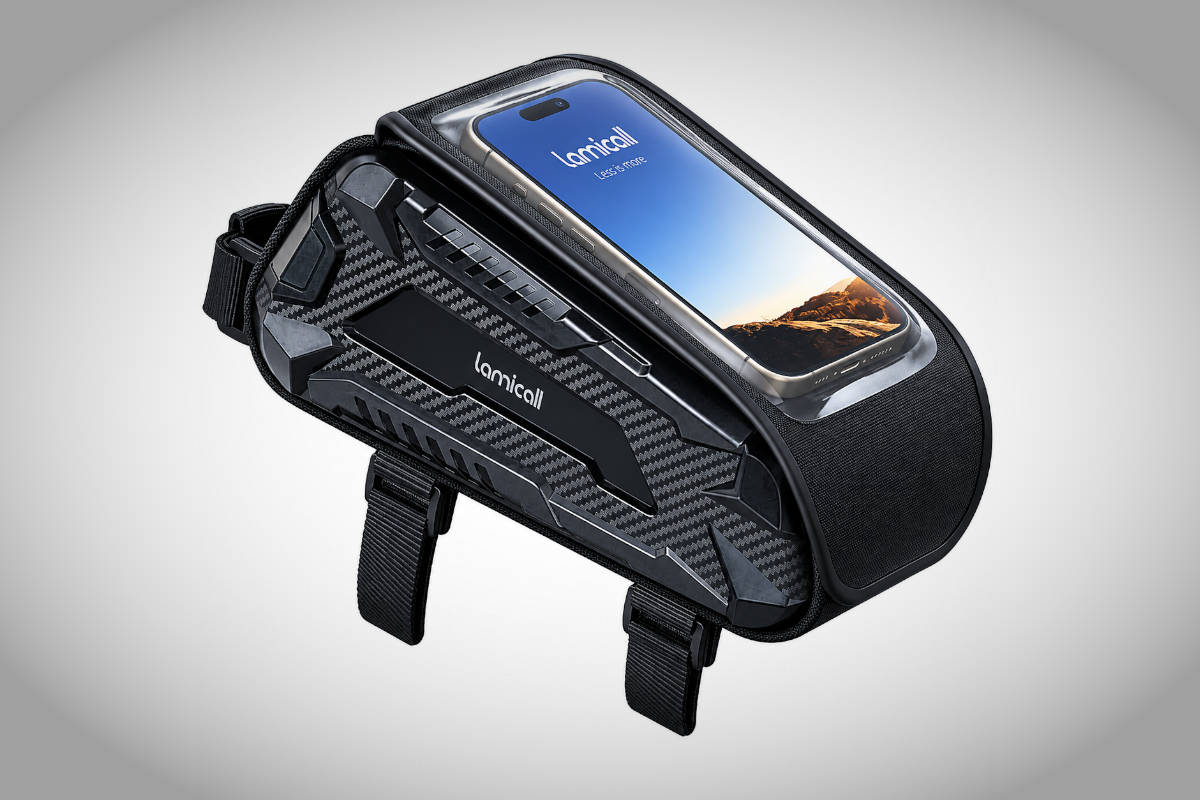 Lamicall bolsa de bicicleta impermeable para cuadro. Imagen: Lamicall